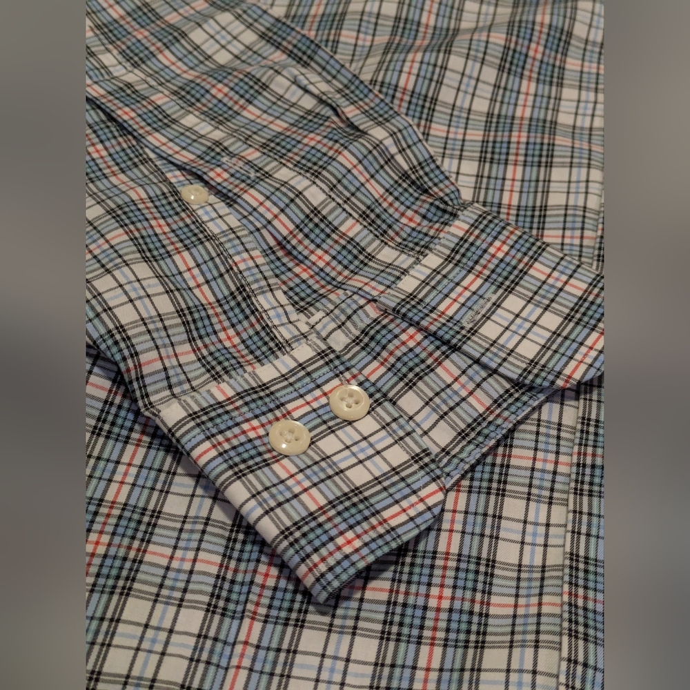 Peter Millar Plaid Button Down Size L - image 2